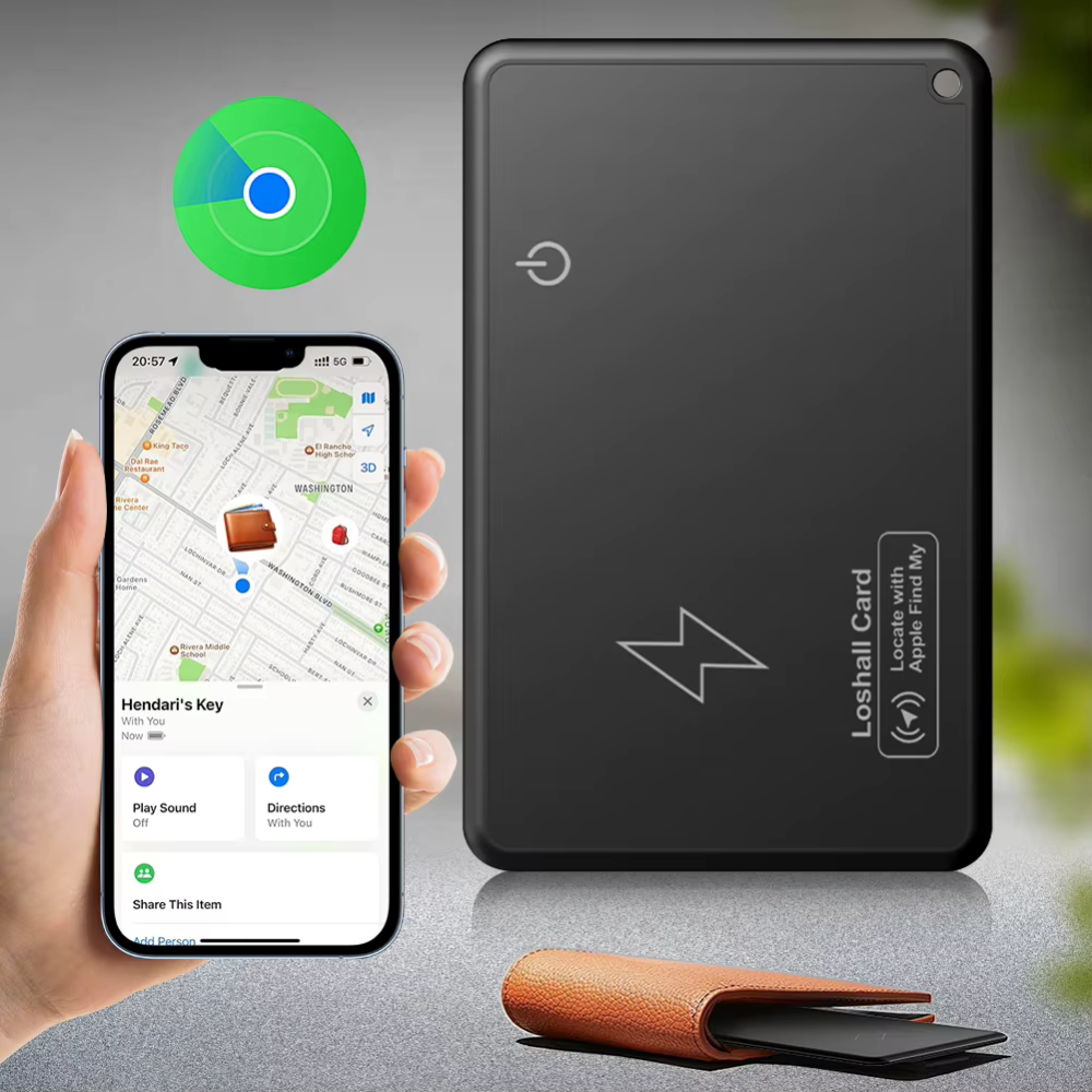 Smart Wallet Tracker – Ultradünne GPS-Karte mit kabellosem Laden & Apple „Wo ist?“ Kompatibilität