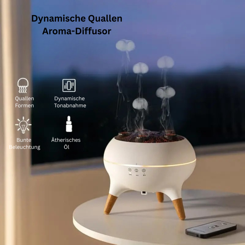 Quallen-Diffusor mit LED & Fernbedienung