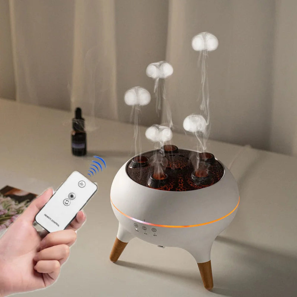 Quallen-Diffusor mit LED & Fernbedienung